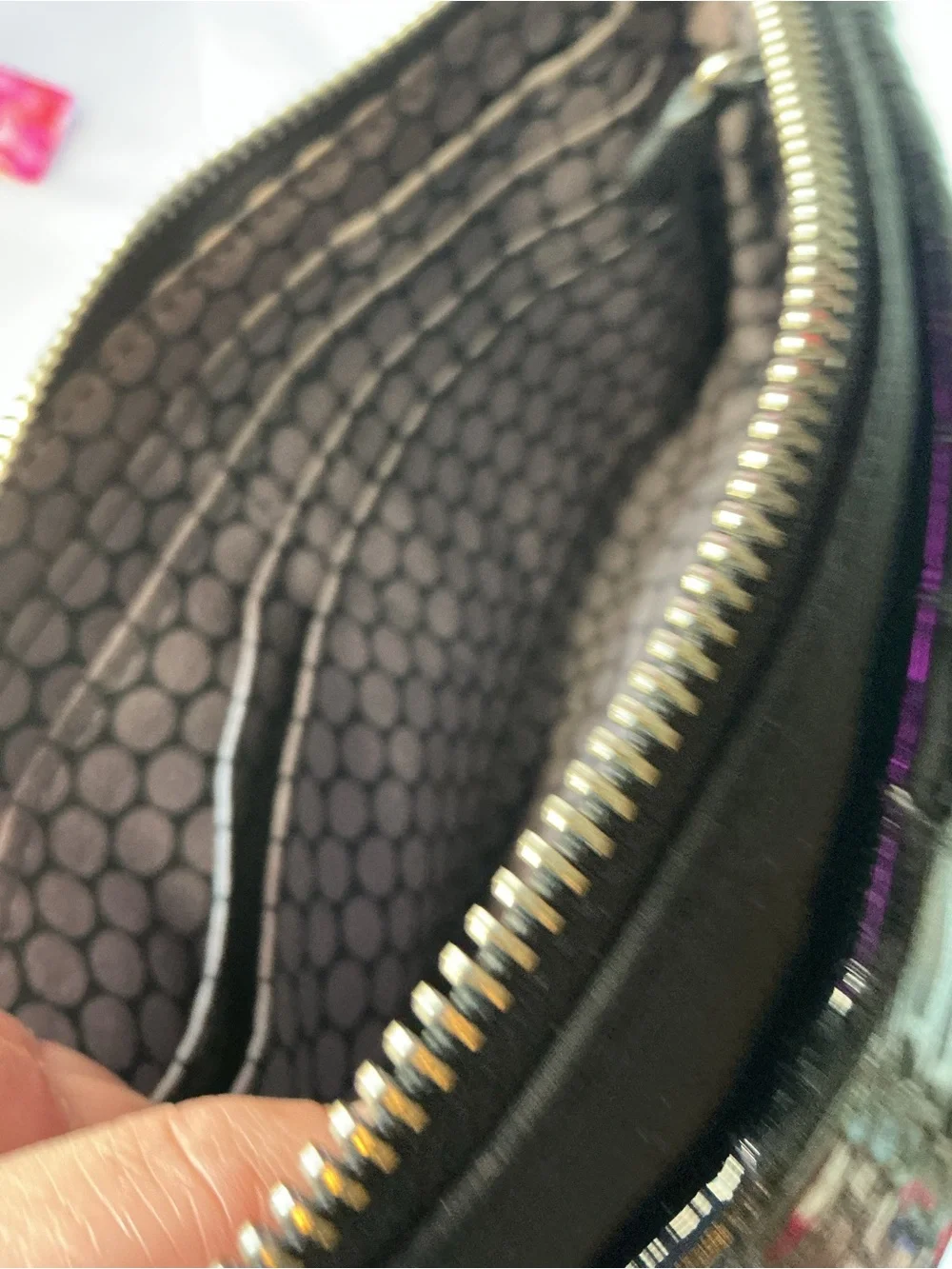 ★ Brighton Black Patent Croc Embossed Organizer Crossbody Wallet Bag